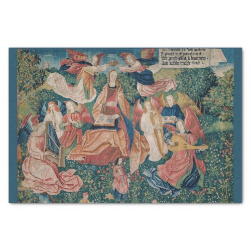 Happy Life in Paradise Garden Medieval Tapestry Tissue Paper