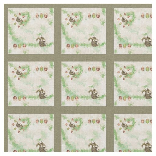 Happy life of a squirrel fabric
