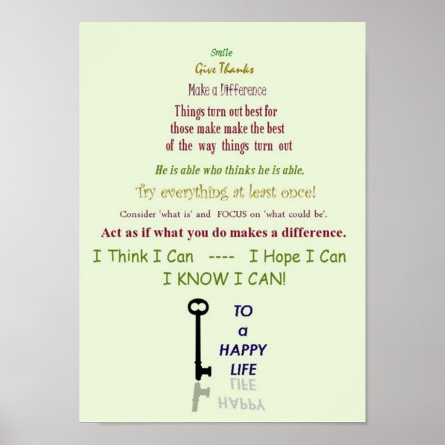 Happy Life Poster (Front)