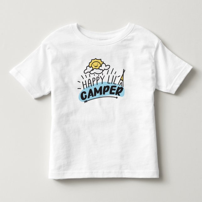 Happy Lil Camper Kid, Toddler & Baby T-Shirt (Front)