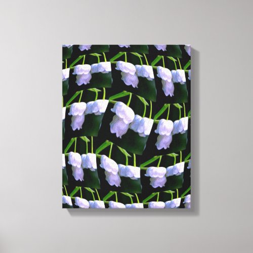 Happy Lily of the valley pattern Canvas Print