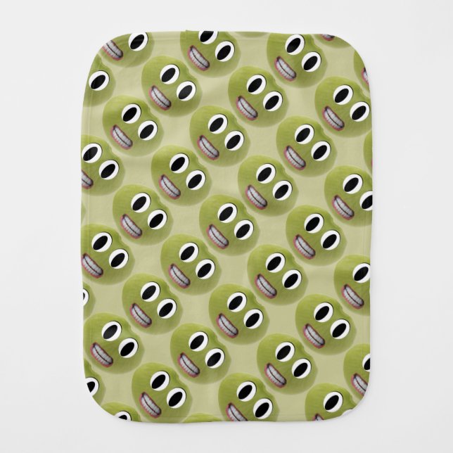 Happy Lima Bean Burp Cloth (Front)