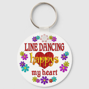 Happy Line Dancing Keychain