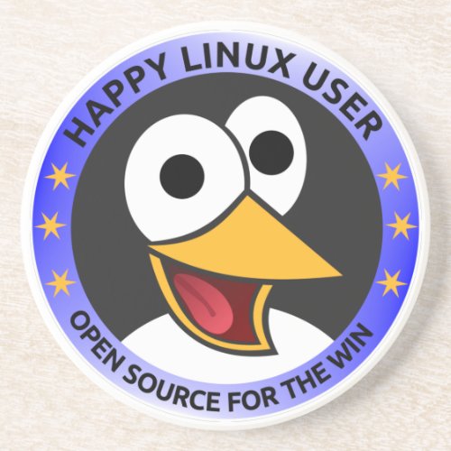 happy linux user coaster