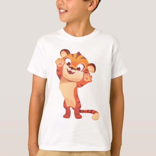 Happy Lion Cub T_Shirt Design for Kids
