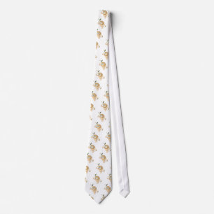 Happy Lion Playing Badminton Tie