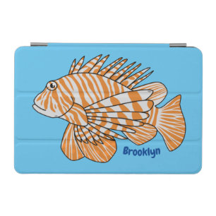Happy lionfish cartoon illustration iPad mini cover