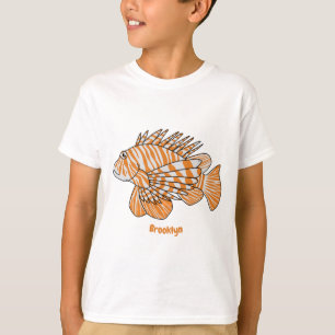 Happy lionfish cartoon illustration  T-Shirt