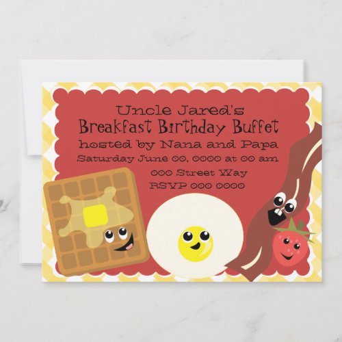 Happy Little Breakfast Personalized Invites