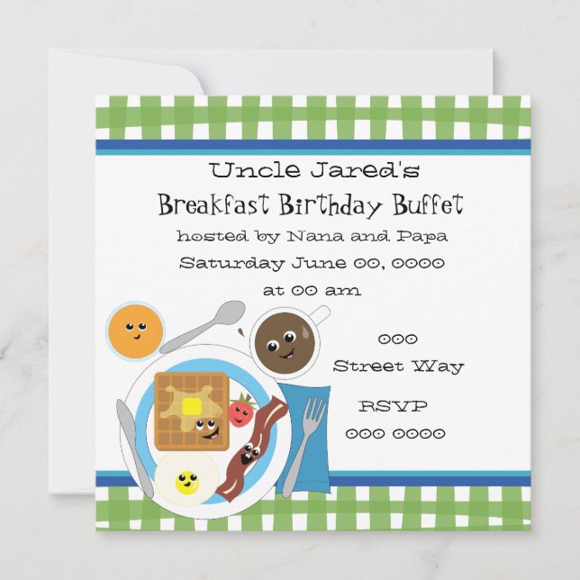 Happy Little Breakfast Invitation (Front)