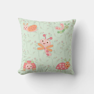 Happy Little Bugs Nursery Kids Pillow