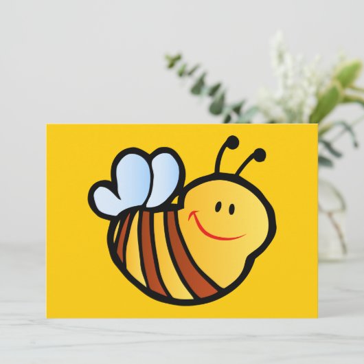 HAPPY LITTLE BUMBLEBEE BEE CARTOON CUTE HONEY INSE (Standing Front)