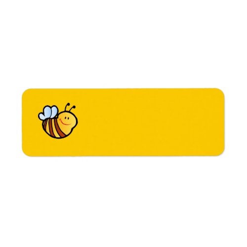 HAPPY LITTLE BUMBLEBEE BEE CARTOON CUTE HONEY INSE LABEL