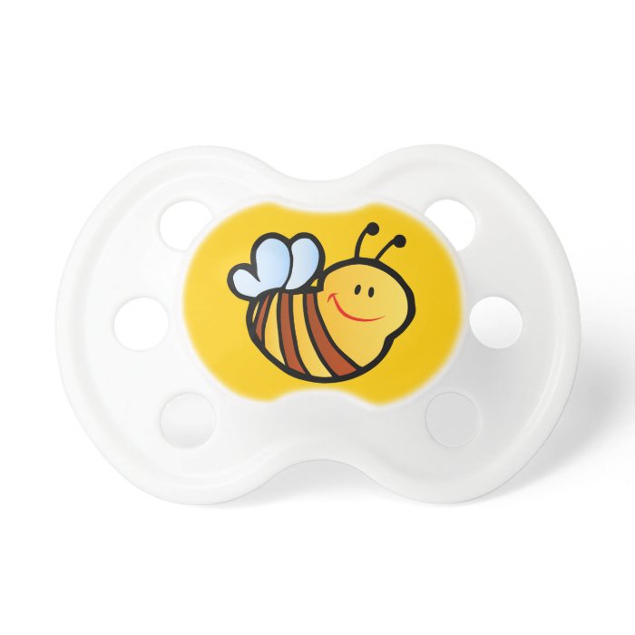 HAPPY LITTLE BUMBLEBEE BEE CARTOON CUTE HONEY INSE BABY PACIFIER