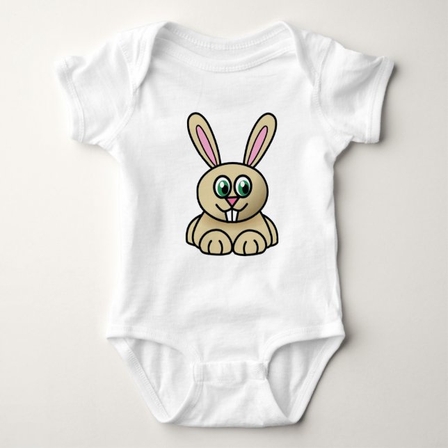 Happy Little Bunny Baby Bodysuit (Front)