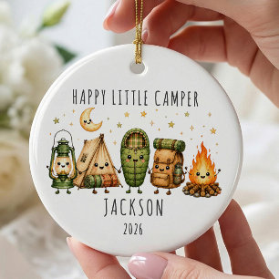Happy Little Camper Personalized Ornament