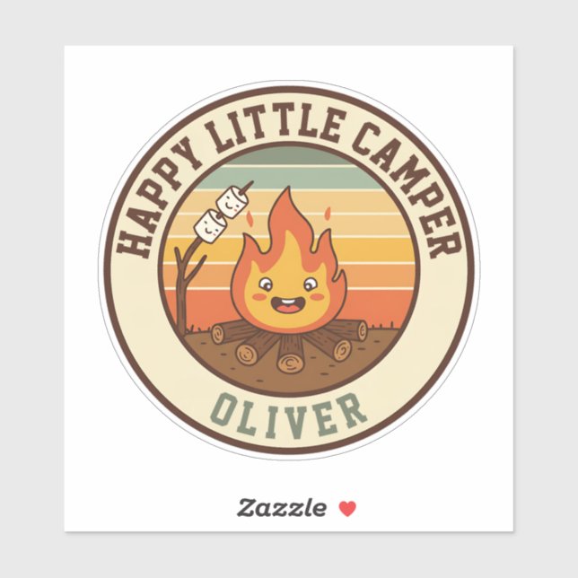Happy Little Camper Sticker (Sheet)