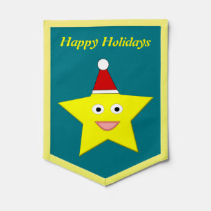 Happy Little Christmas Star Custom Pennant