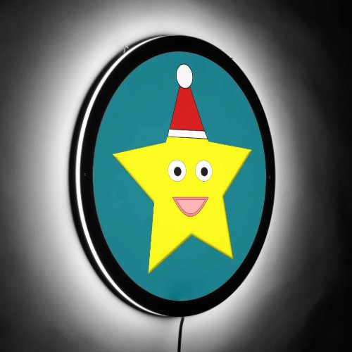 Happy Little Christmas Star LED Sign