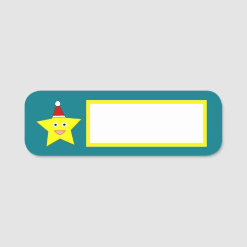 Happy Little Christmas Star Name Tag