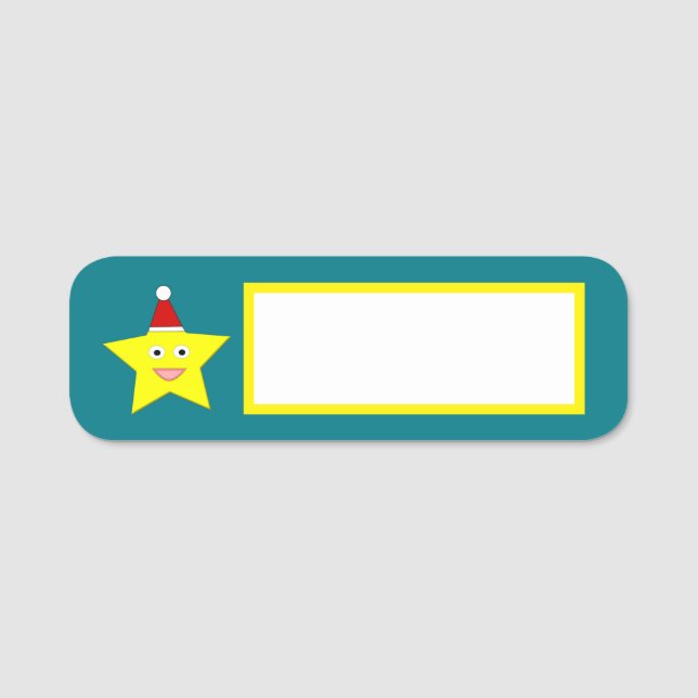 Happy Little Christmas Star Name Tag (Front)
