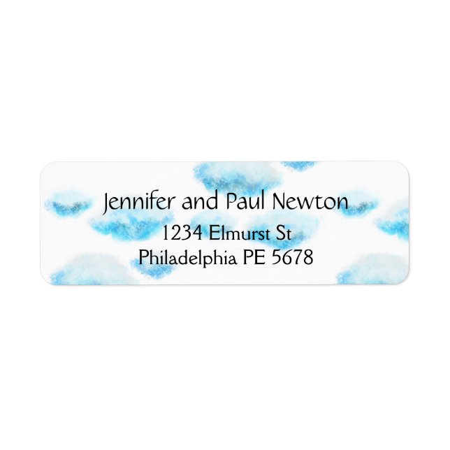Happy little clouds Return Address Label (Front)