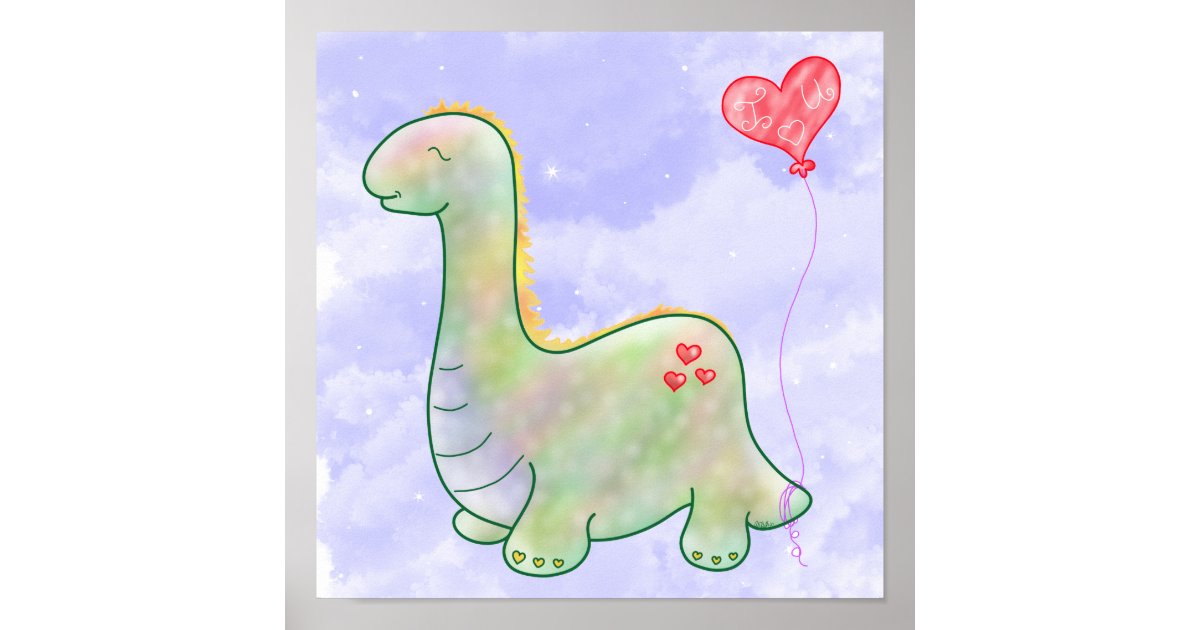 Happy Little Dinosaur Poster | Zazzle