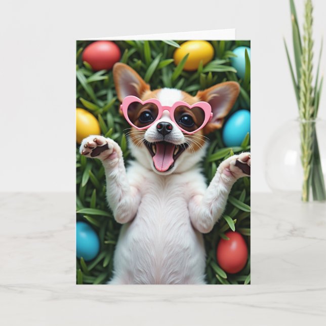 Happy Little Dog Picture Card (Front)