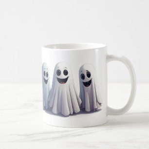 Happy Little Ghost Friends Halloween Celebration ✨ Coffee Mug
