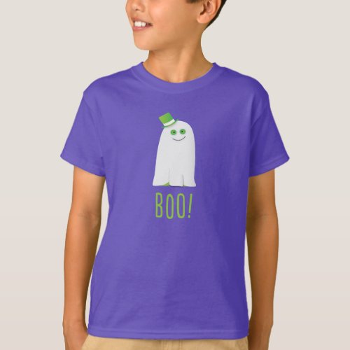 Happy Little Ghost Halloween Boo T_Shirt