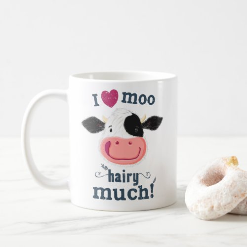 Happy Little Holstein Cow Loves Moo Coffee Mug