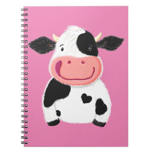 Happy Little Holstein Dairy Cow Notebook