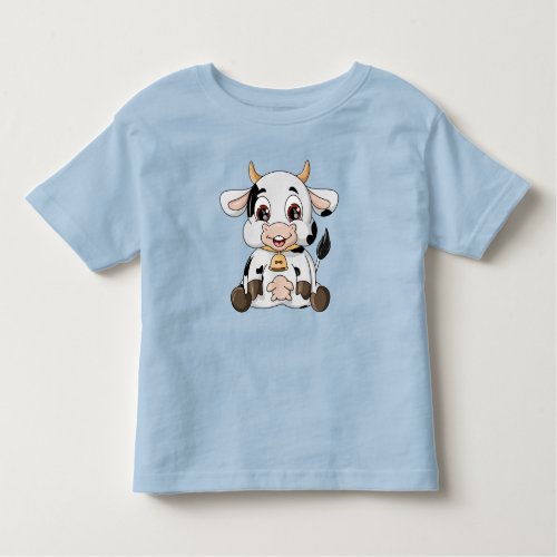 Happy Little Holstein Dairy Cow Toddler T_shirt