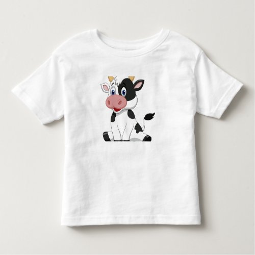 Happy Little Holstein Dairy Cow  Toddler T_shirt