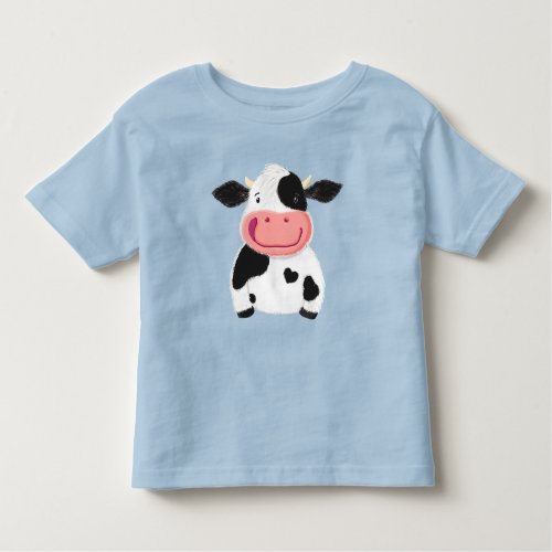 Happy Little Holstein Dairy Cow Toddler T_shirt