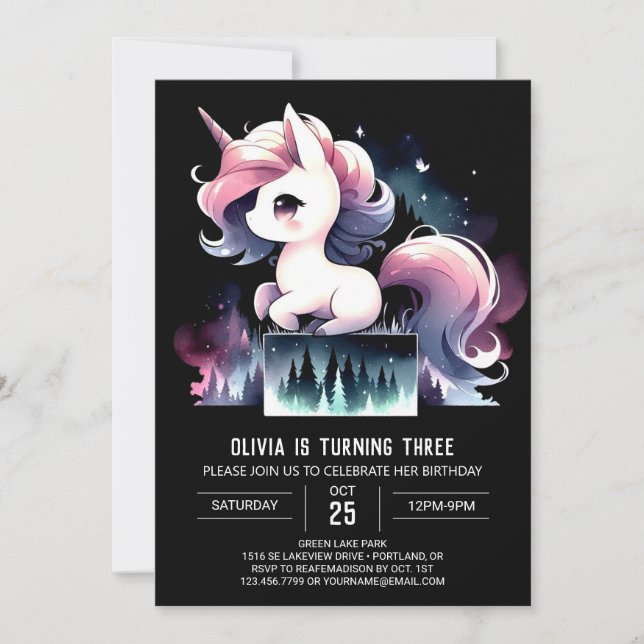 Happy Little Horse Birthday Invitation (Front)