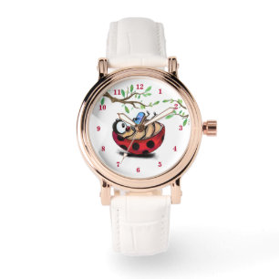 Happy Little Ladybug with Phone - Funny Drawing Watch