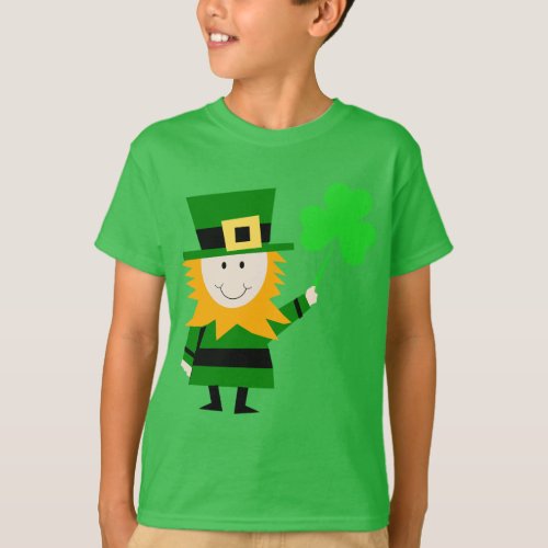 Happy Little Leprechaun Kids Green T_Shirt
