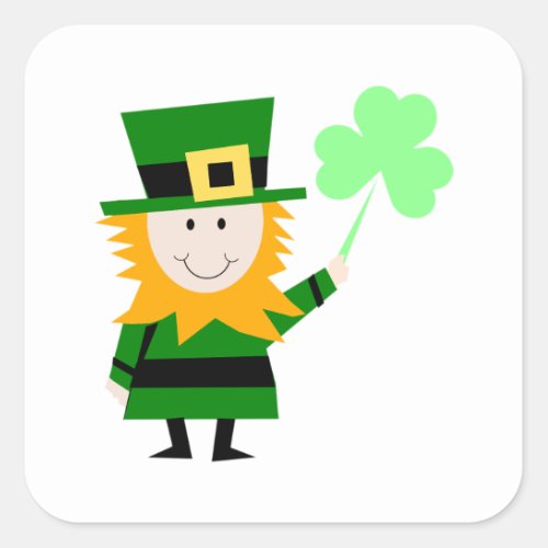 Happy Little Leprechaun Square Sticker