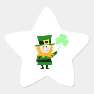Happy Little Leprechaun Star Sticker