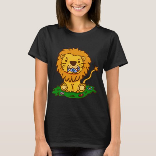 Happy little Lion caught a fish T-Shirt