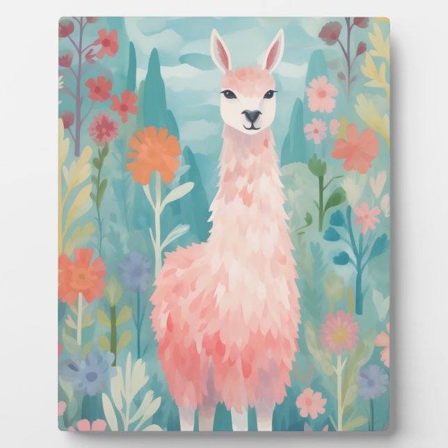 Happy Little Llama Plaque (Front)
