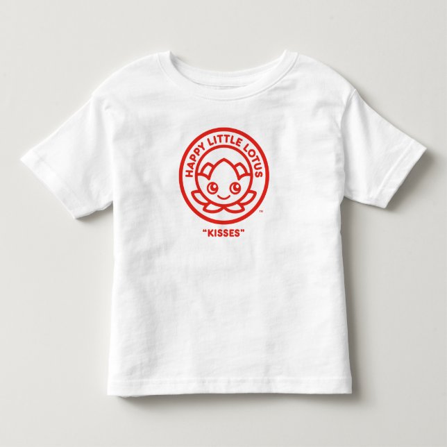 Happy Little Lotus, Kisses, Toddler T-shirt (Front)