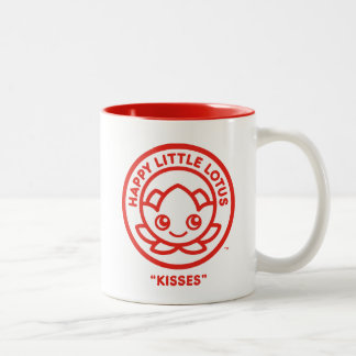 Happy Little Lotus, Kisses, Two-Tone Coffee Mug