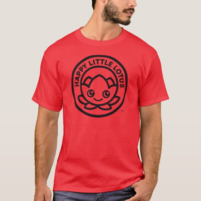 Happy Little Lotus T-Shirt, Black Logo T-Shirt (Front)