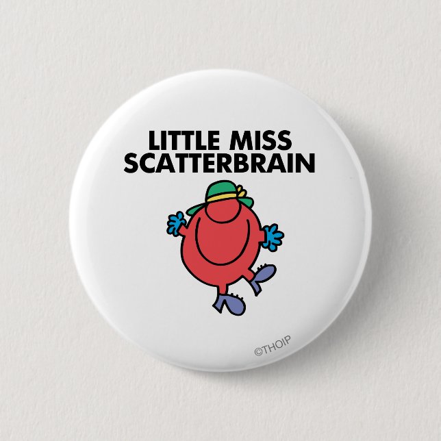 Happy Little Miss Scatterbrain Button (Front)