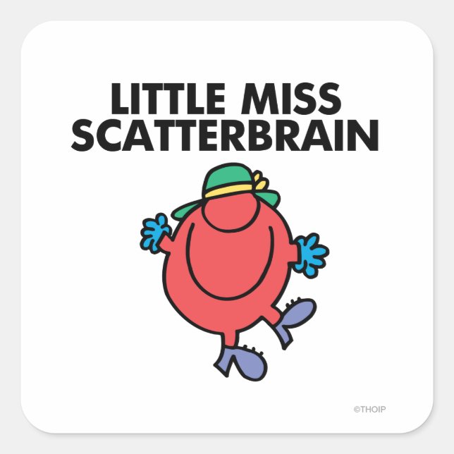 Happy Little Miss Scatterbrain Square Sticker (Front)