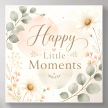 Happy Little Moments Nursery Wall Art 