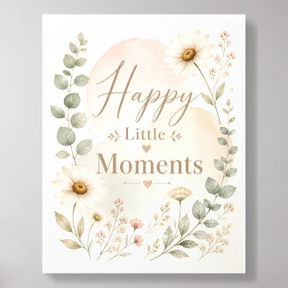 Happy Little Moments Nursery Wall Art Acrylic Photo Tile