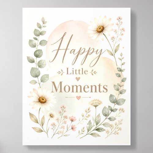 Happy Little Moments Nursery Wall Art Acrylic Photo Tile